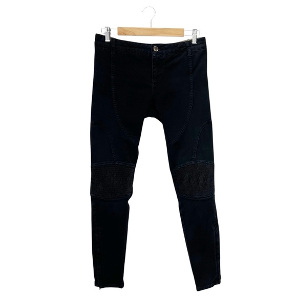 Stella McCartney Vintage Moto Skinny Jeans Size 29/6 Black Biker Denim Vtg Y2K - Picture 12 of 12